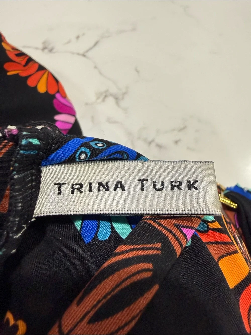 Trina Turk Electric Reef Maxi Dress Size S Vibrant Floral Print Beach Resortwear